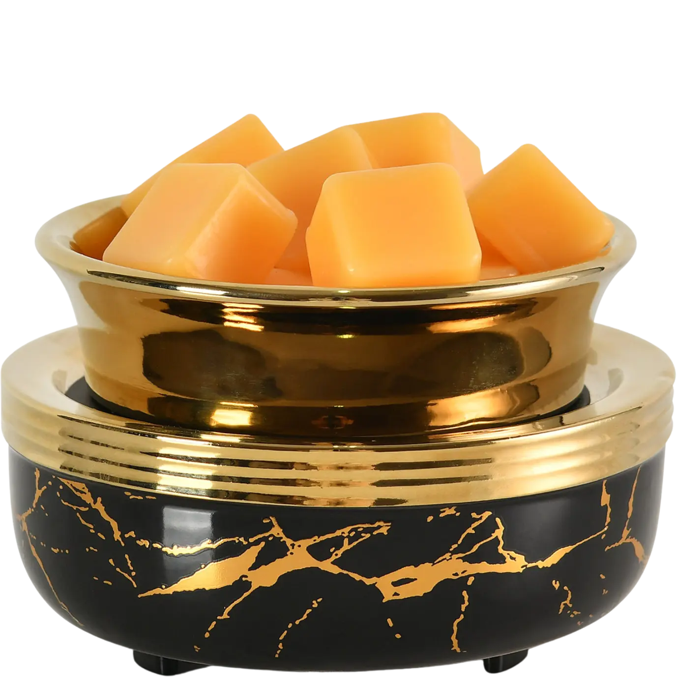 Green-Life ceramic tart warmer GF24ET1202E39 with water transfer print, enabling complex surface patterns for customized fragrance collections and private label programs.