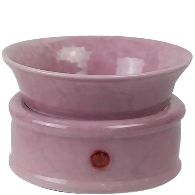 Green-Life ceramic tart warmer GF24ET1375E13 with kiln change glaze, featuring unique reactive finish for differentiated fragrance collections and artistic product lines.