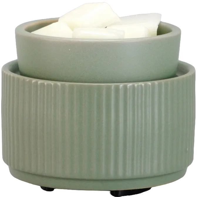 Green-Life ceramic tart warmer GF24ET399E14 with color glaze finish, developed for scalable OEM production and diverse fragrance collections for private label brands.