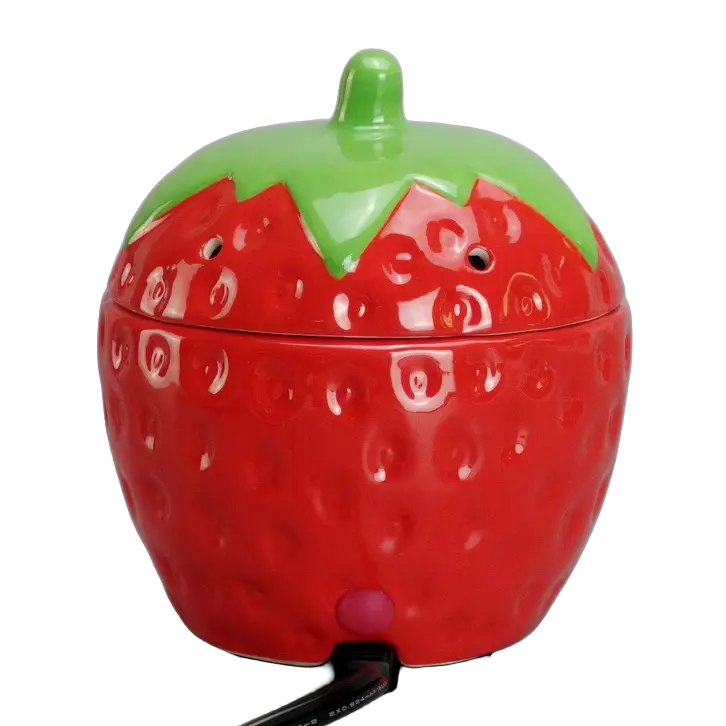 Green-Life ceramic tart warmer GF25ET900E14 with fruit shape design, developed for themed fragrance collections and novelty OEM product lines.