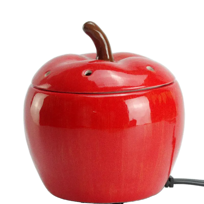Green-Life ceramic tart warmer GF25ET901E14 with fruit shape design, developed for themed fragrance collections and novelty OEM product lines.