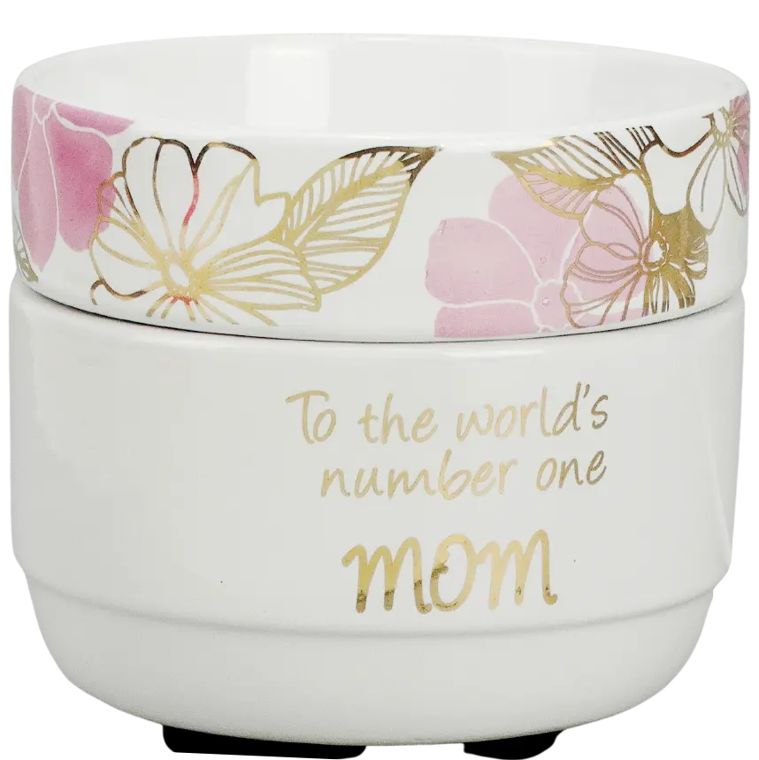Green-Life ceramic tart warmer GL24ET664C with decal decoration, designed for detailed pattern application and stable mass production in OEM fragrance programs.