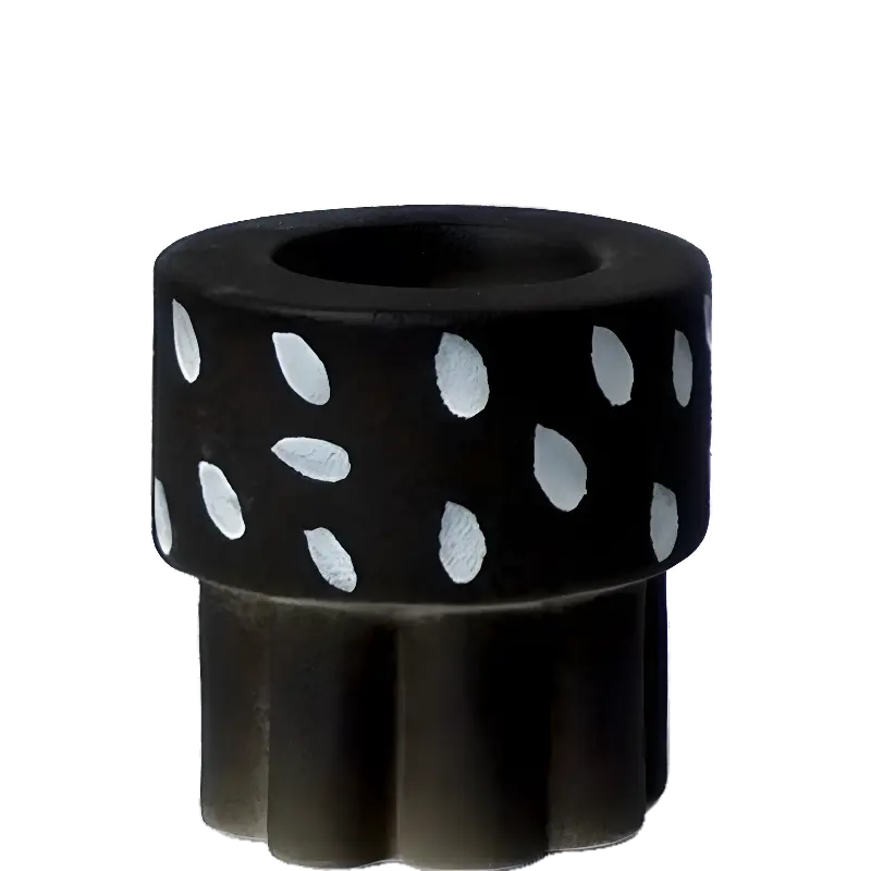 Green-Life handpainted ceramic tealight holder GF25CH935 designed for craft-focused collections and small-batch private label programs.