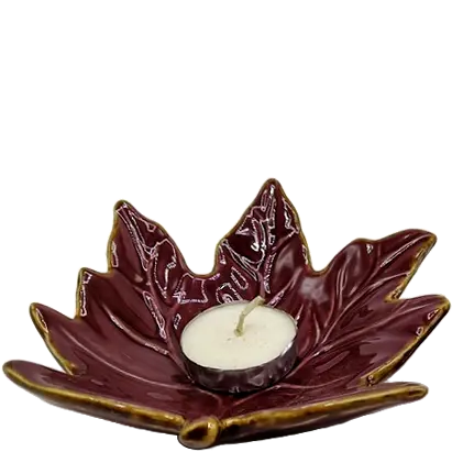 Green-Life ceramic tealight holder GF25CH962 with kiln change glaze, featuring unique finishes for high-value and artistic candle lines.