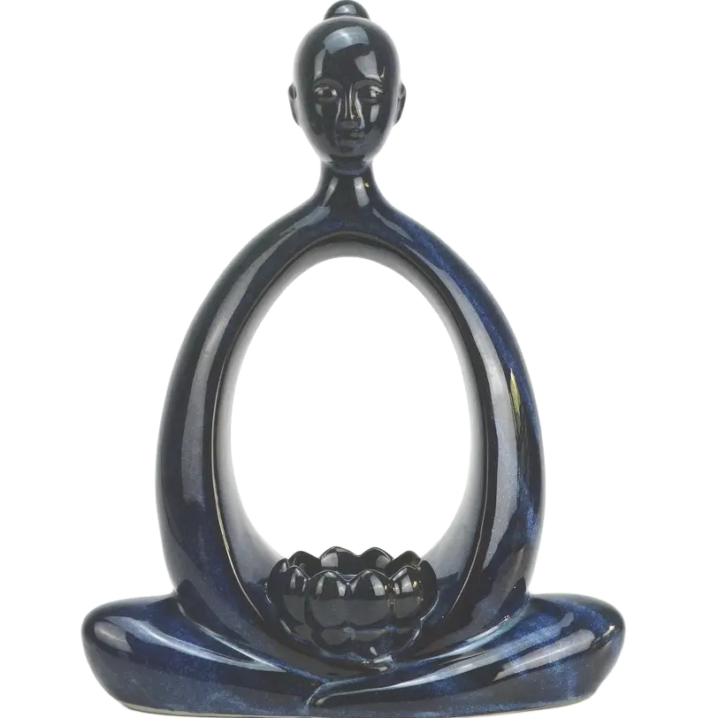 Green-Life ceramic tealight holder GF91563C101 with religion and faith theme, suitable for spiritual and cultural candle product lines.