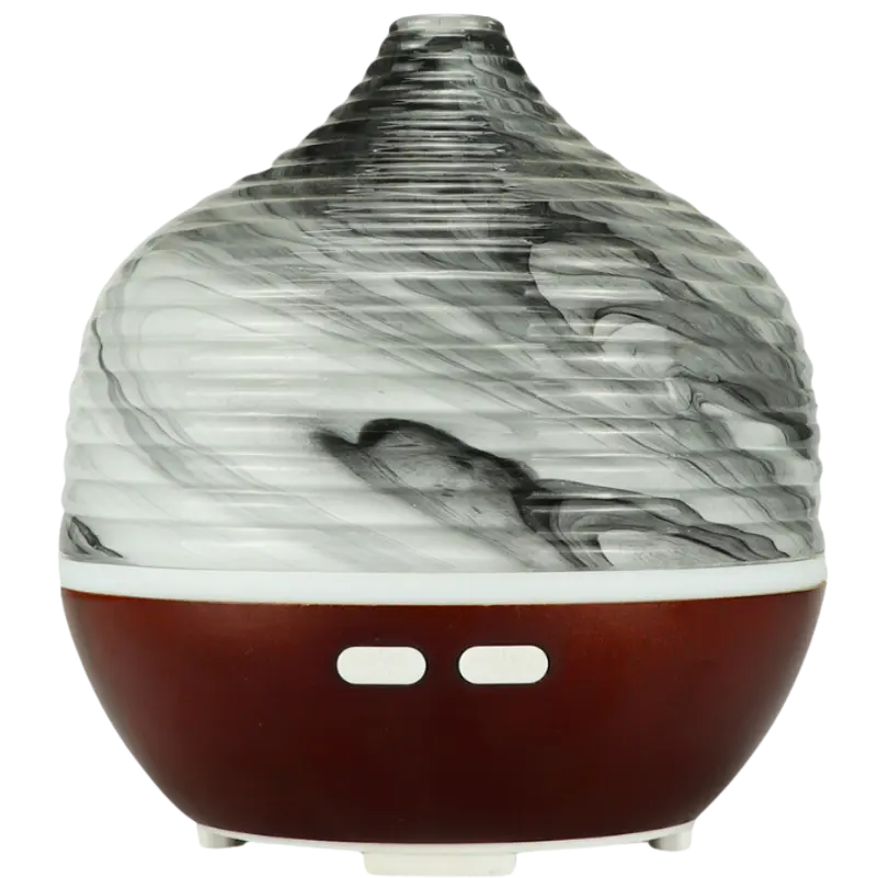 Green-Life ceramic ultrasonic diffuser GF24EA201E22 with water transfer printing finish, designed for buyers who need wood look styling, production flexibility, and scalable OEM diffuser programs.
