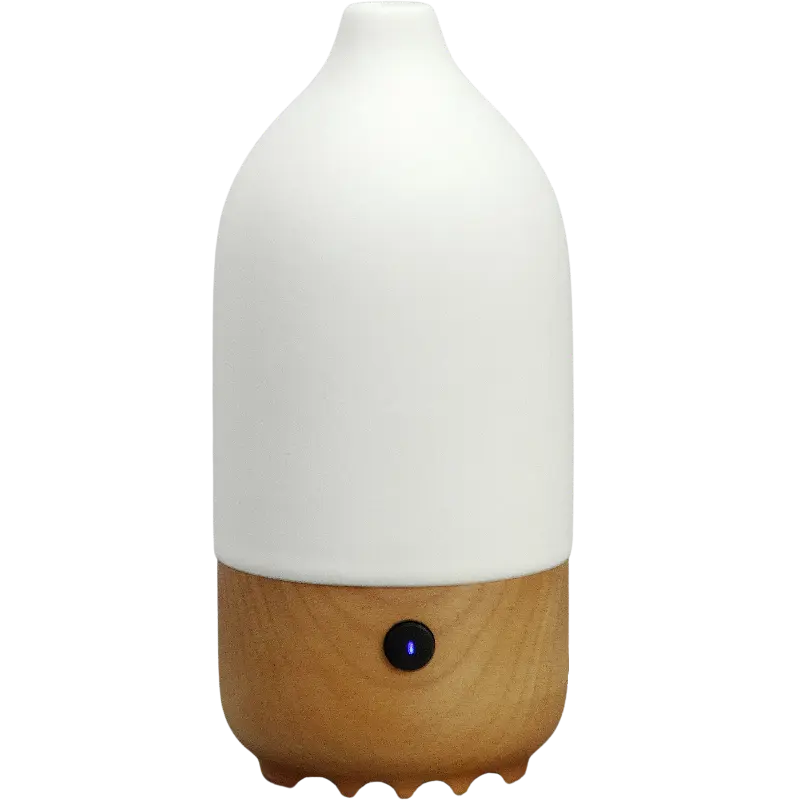 Green-Life ceramic ultrasonic diffuser GF24EA656E11130 with rubber painted finish, designed for brands that need soft matte surface effects in modern private label aroma diffuser lines.