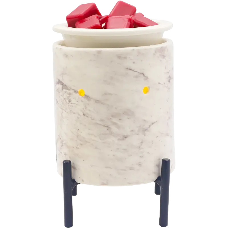 Green-Life ceramic wax melter lamp GF24EB1066E14 with decal decoration using LED and PTC heating system, suitable for US and EU markets with safe and compliant wax melting solutions.