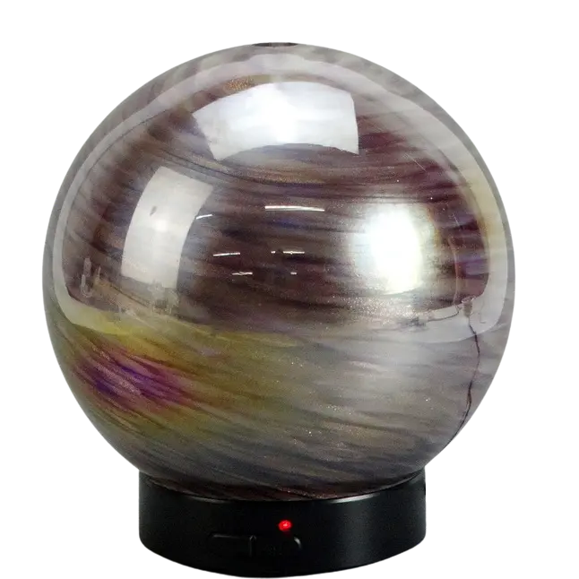 Green-Life Liuli style glass ultrasonic diffuser GF24EA107E14135 featuring colorful artistic glass design, ideal for aromatherapy brands and importers seeking distinctive decorative diffuser collections.