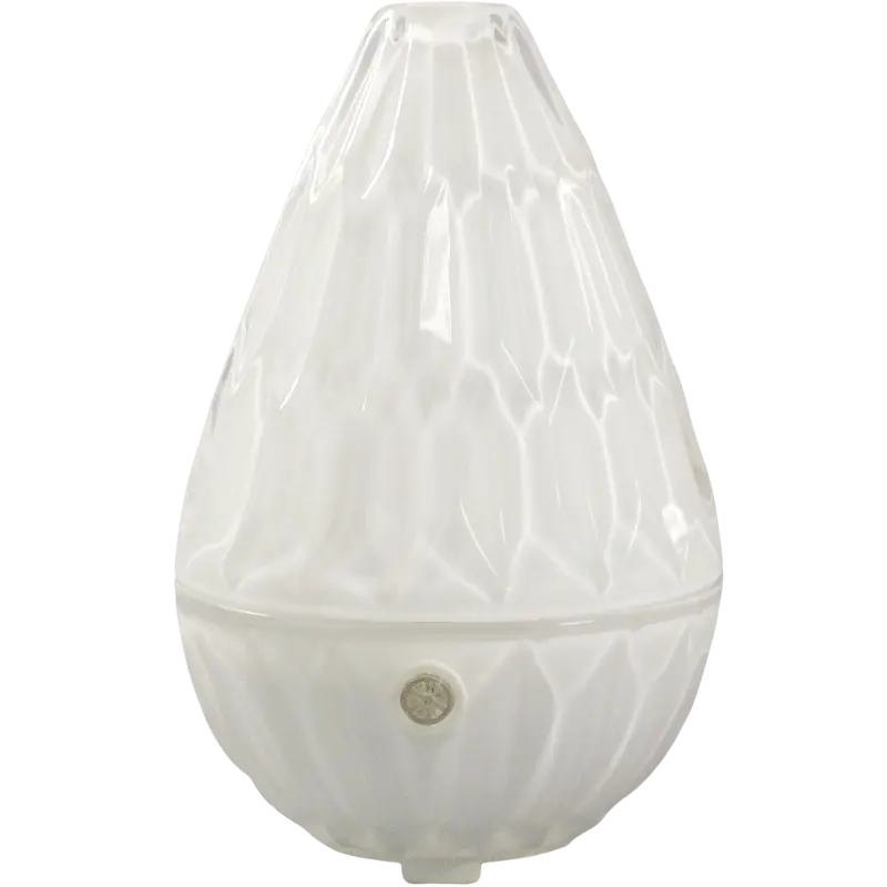 Green-Life simple modern glass ultrasonic diffuser GKE19675 featuring clean design and soft lighting, suitable for contemporary aromatherapy product ranges.