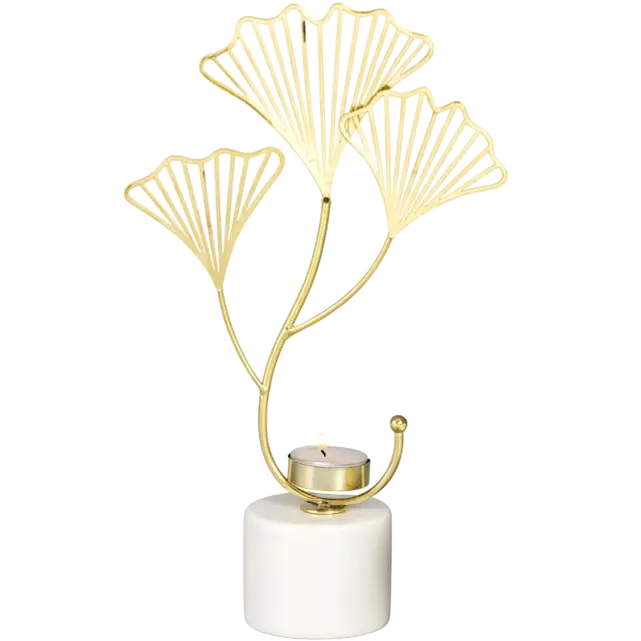 Green-Life sculptural metal tealight holder GF25CH741 designed for decorative impact, helping brands create visually distinctive candle collections.