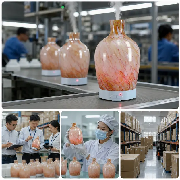 Green-Life OEM ODM manufacturer manages aroma wares production inspection for fragrance brands, importers and wholesalers.