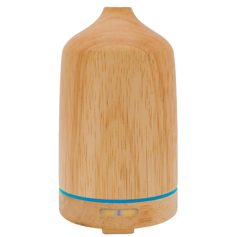 Green-Life wood ultrasonic diffuser GF24EA281E22 made by natural wood, combining real wood aesthetics with ultrasonic aroma diffusion for fragrance brands and private label home fragrance collections.