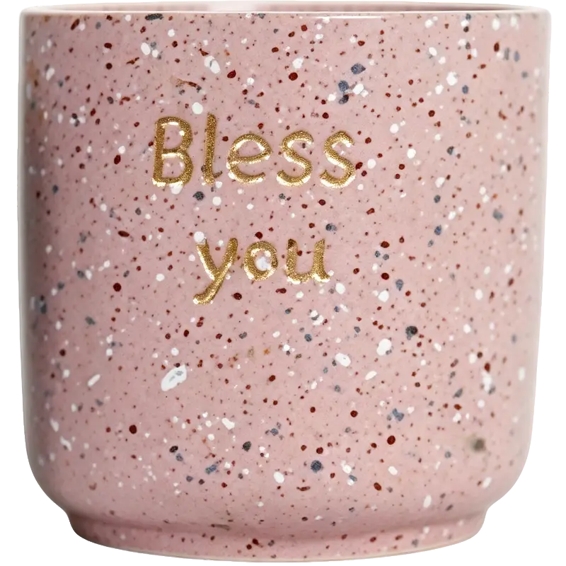 Green-Life cement candle jar GF25CJ110 with terrazzo effect, combining durable material and modern texture for contemporary fragrance collections.
