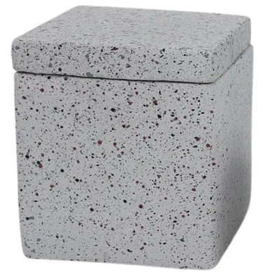 Green-Life cement candle jar GF25CJ113 with terrazzo effect, combining durable material and modern texture for contemporary fragrance collections.