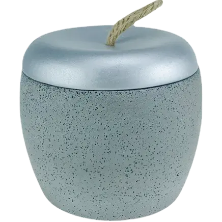 Green-Life cement candle jar GF25CJ114 with terrazzo effect, combining durable material and modern texture for contemporary fragrance collections.