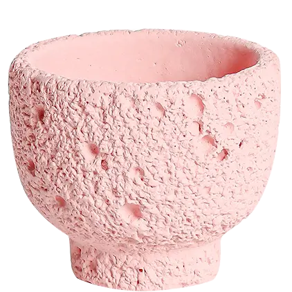 Green-Life cement candle jar GF25IB173 with stone texture surface, inspired by raw mineral finishes for natural and rugged fragrance product lines.
