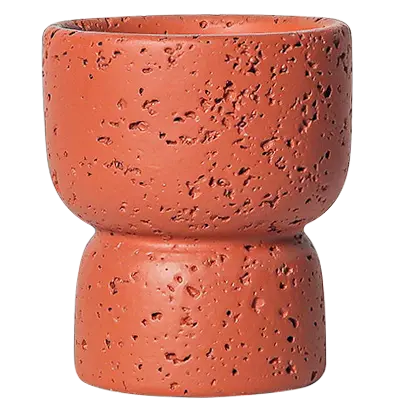 Green-Life cement candle jar GF25IB175 with stone texture surface, inspired by raw mineral finishes for natural and rugged fragrance product lines.