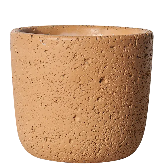 Green-Life cement candle jar GF25IB178 with stone texture surface, inspired by raw mineral finishes for natural and rugged fragrance product lines.
