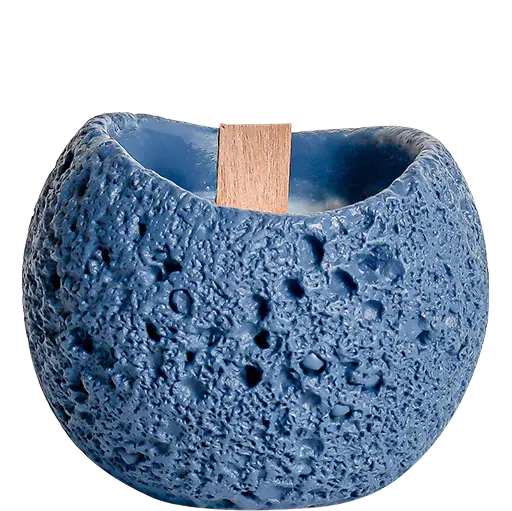 Green-Life cement candle jar GF25IB181 with stone texture surface, inspired by raw mineral finishes for natural and rugged fragrance product lines.