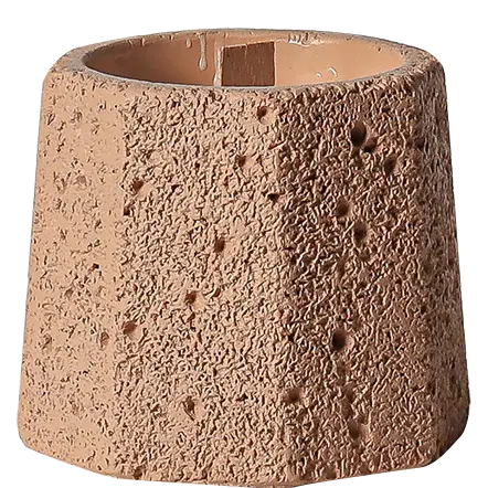 Green-Life cement candle jar GF25IB185 with stone texture surface, inspired by raw mineral finishes for natural and rugged fragrance product lines.