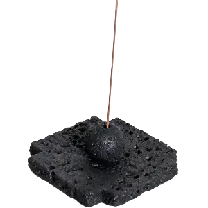 Green-Life cement incense stick holder GF25IB176 with stone textured finish, designed for stable burning and natural style product lines targeting lifestyle fragrance brands