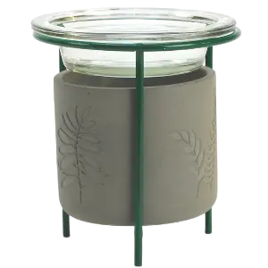 Green-Life ceramic oil burner GL24CO625C with bamboo frame structure designed for stable heat support and natural style fragrance product lines for private label and retail programs.