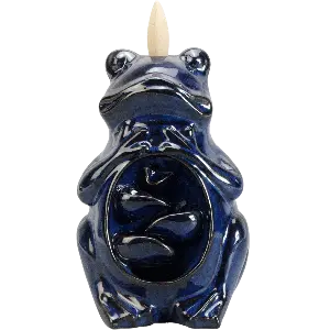 Green-Life ceramic backflow incense burner GF23IB242 with animal design, creating flowing smoke effect for fragrance brands developing visually differentiated decorative product lines