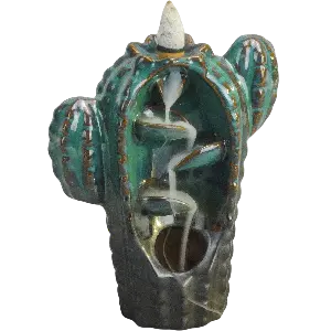 Green-Life traditional ceramic backflow incense burner GL24IB679C offering classic forms with cascading smoke effect, suitable for specialty fragrance collections and gift markets