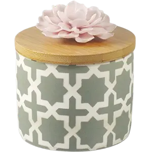 Green-Life cutout ceramic reed diffuser GLC1903177 bottle combining decorative patterns with fragrance diffusion, suitable for ambient décor and gift-oriented fragrance collections.