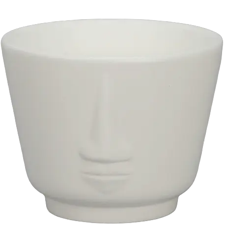 Green-Life ceramic candle jar GF158C102 with sculptural design such as face-inspired forms, developed for modern home décor fragrance collections and design-driven brands.