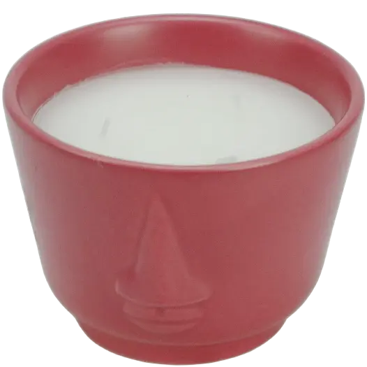 Green-Life ceramic candle jar GF159C102 with sculptural design such as face-inspired forms, developed for modern home décor fragrance collections and design-driven brands.