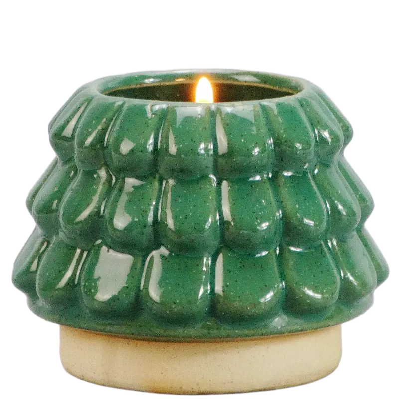 Green-Life ceramic candle jar GF2300C56 with holiday and seasonal themes, supporting festive fragrance collections and promotional OEM candle programs.