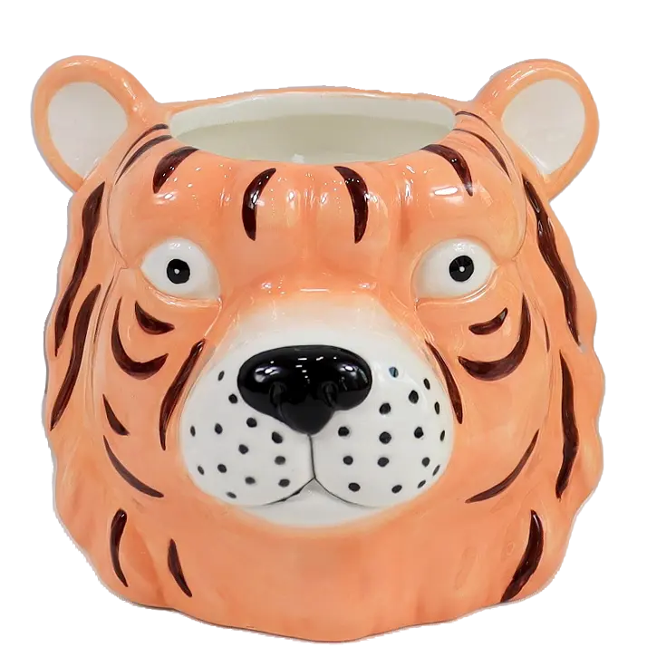 Green-Life ceramic candle jar GF23CJ191C102 with animal design, developed for character-based fragrance products and playful product lines for private label brands.