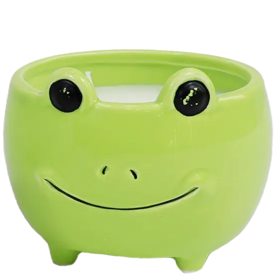 Green-Life ceramic candle jar GF23CJ213C102 with animal design, developed for character-based fragrance products and playful product lines for private label brands.
