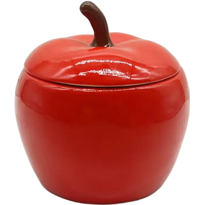 Green-Life ceramic candle jar GF24CJ1104 in fruit and vegetable shapes, designed for novelty fragrance collections and eye-catching OEM candle product lines.