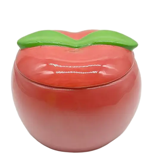 Green-Life ceramic candle jar GF24CJ1105 in fruit and vegetable shapes, designed for novelty fragrance collections and eye-catching OEM candle product lines.