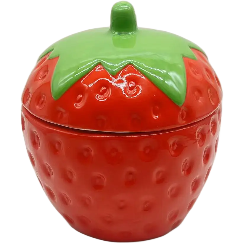 Green-Life ceramic candle jar GF24ET1102 in fruit and vegetable shapes, designed for novelty fragrance collections and eye-catching OEM candle product lines.