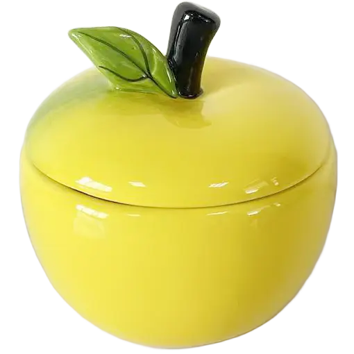 Green-Life ceramic candle jar GF25CJ024C in fruit and vegetable shapes, designed for novelty fragrance collections and eye-catching OEM candle product lines.