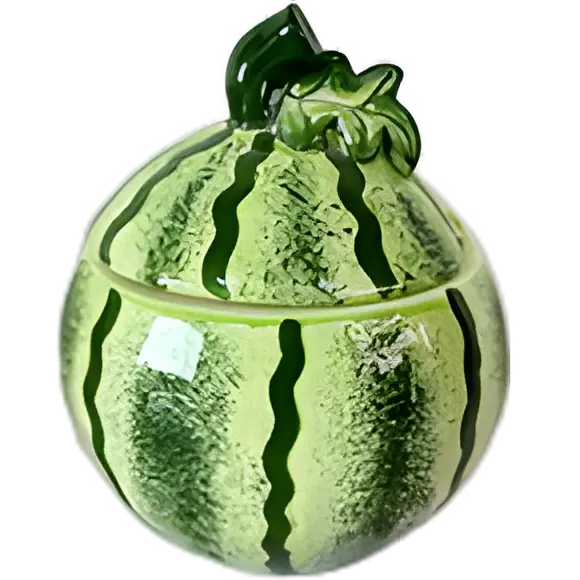 Green-Life ceramic candle jar GF25CJ045C111 in fruit and vegetable shapes, designed for novelty fragrance collections and eye-catching OEM candle product lines.