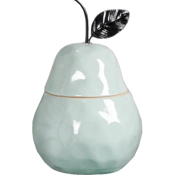 Green-Life ceramic candle jar GF25CJ053 with metal accents, enhancing visual value and scent presentation for gift-oriented and decorative fragrance programs.