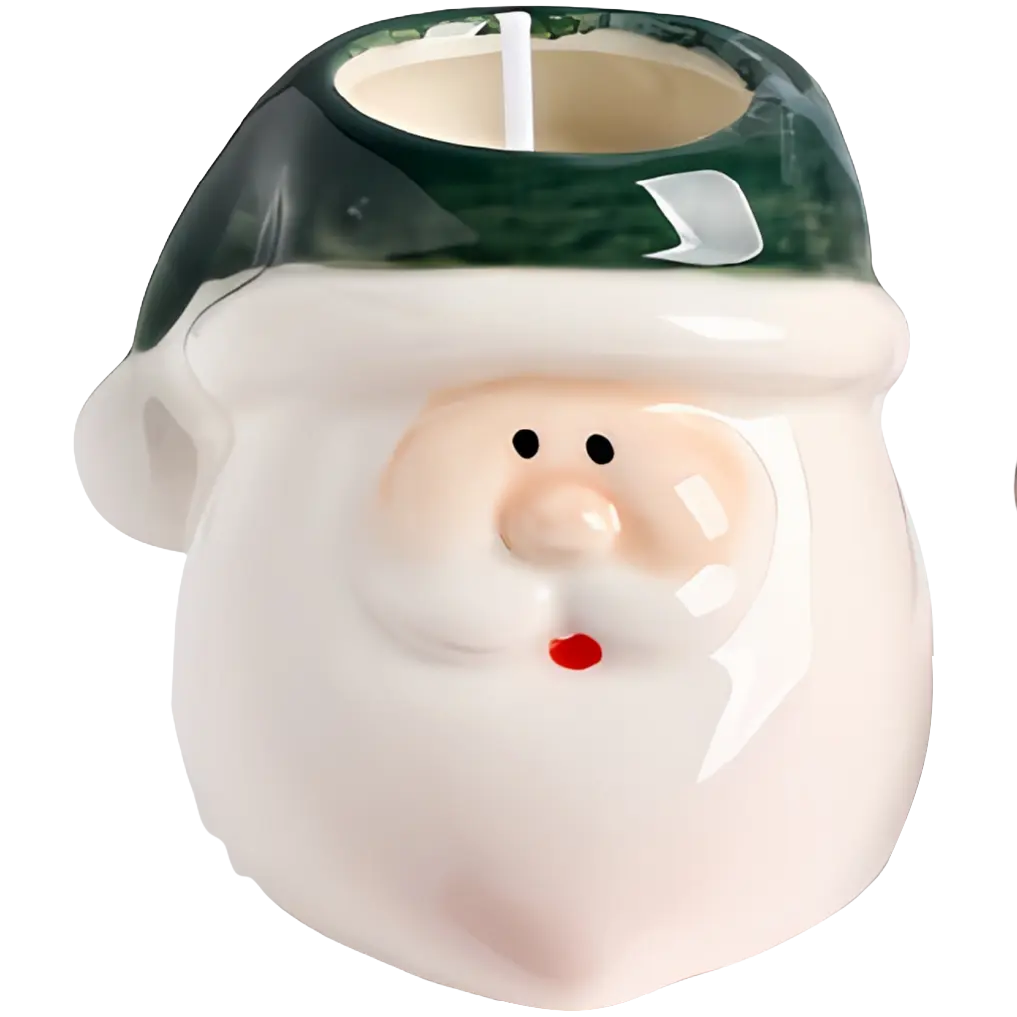 Green-Life ceramic candle jar GF25CJ070 with holiday and seasonal themes, supporting festive fragrance collections and promotional OEM candle programs.