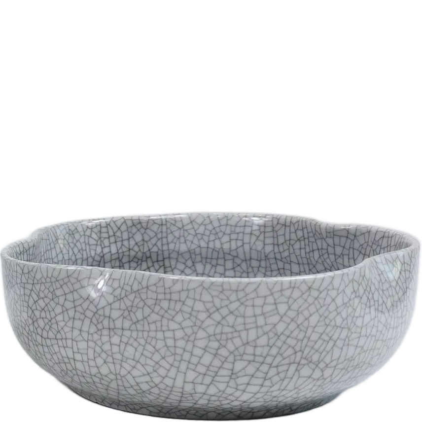 Green-Life ceramic candle jar GF25CJ07811 with crackle glaze finish, offering vintage texture and distinctive surface effect for premium fragrance collections.