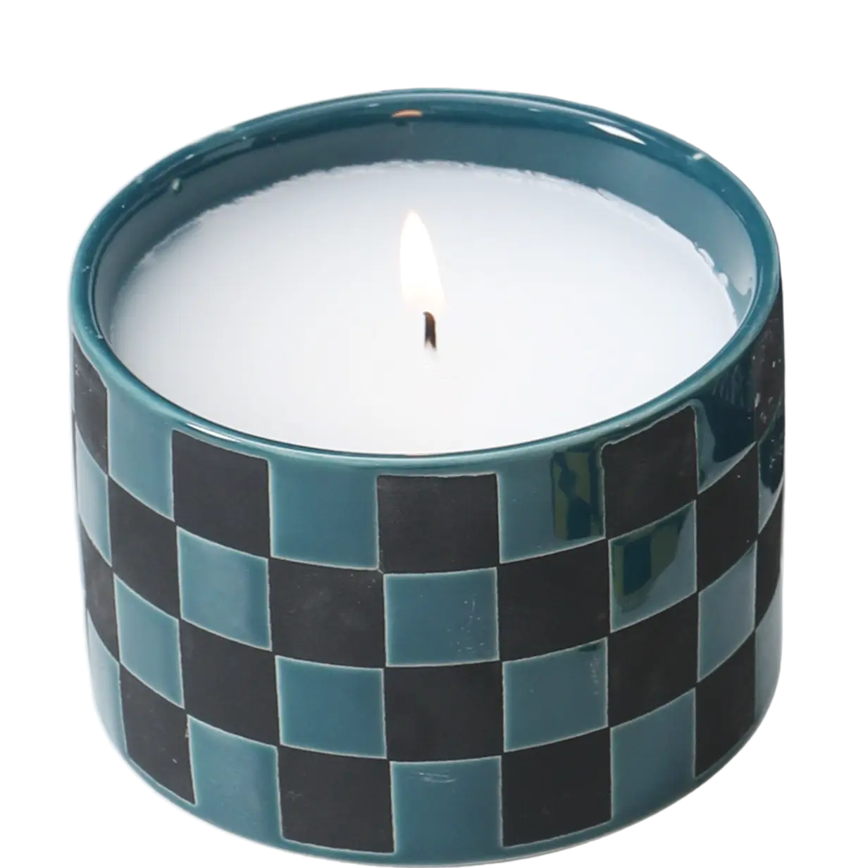 Green-Life ceramic candle jar GF25CJ118 with cutout pattern, combining light projection and fragrance performance for decorative candle collections.