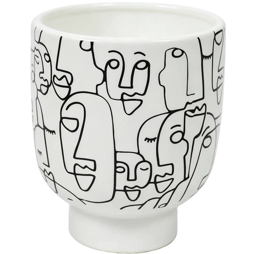 Green-Life ceramic candle jar GF25CJ152 with decal decoration, supporting detailed graphic application and scalable production for private label fragrance brands.