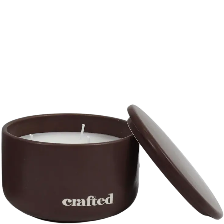 Green-Life ceramic candle jar GF25CJ194 featuring text and quote elements, designed to deliver message-driven fragrance products for private label branding and differentiation.