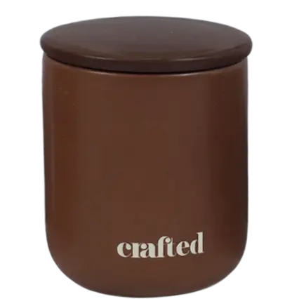 Green-Life ceramic candle jar GF25CJ195 featuring text and quote elements, designed to deliver message-driven fragrance products for private label branding and differentiation.