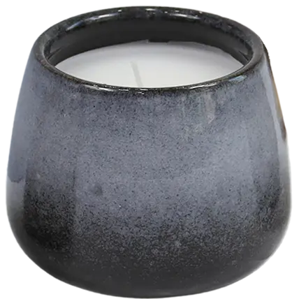 Green-Life ceramic candle jar GF25CJ212 with kiln change glaze, featuring unique reactive finishes for artistic and high-value fragrance product lines.
