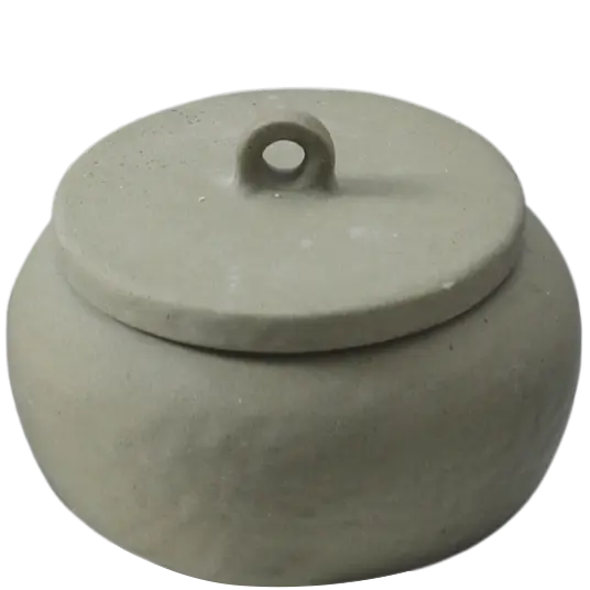 Green-Life ceramic candle jar GF25CJ303 with matte glaze surface, designed for modern minimalist fragrance collections and clean brand positioning.