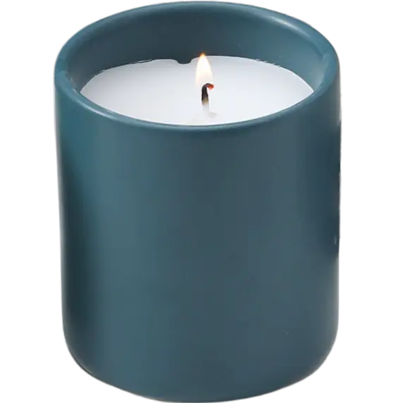 Green-Life ceramic candle jar GF25CJ309 with color glaze finish, supporting mass customization and consistent production for private label fragrance brands.